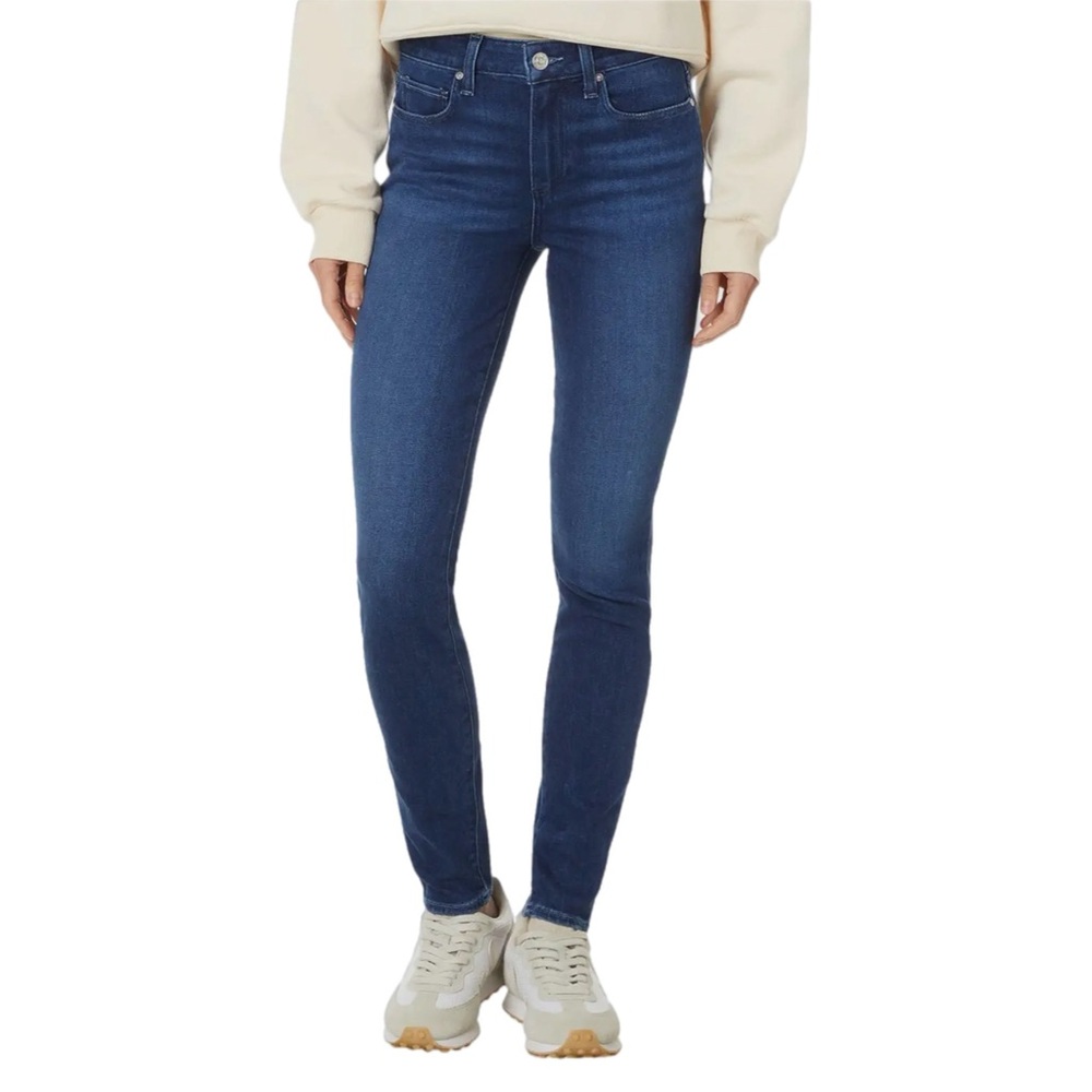 PAIGE Dark Blue Peg Super Skinny Jeans